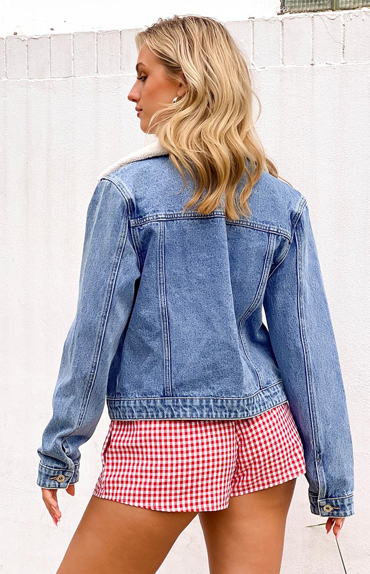 Icelyn Mid Wash Sherpa Denim Jacket Image