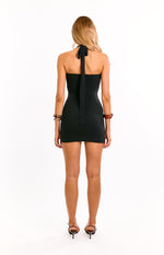 Impala Black Halter Mini Dress Image