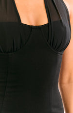 Impala Black Halter Mini Dress Image