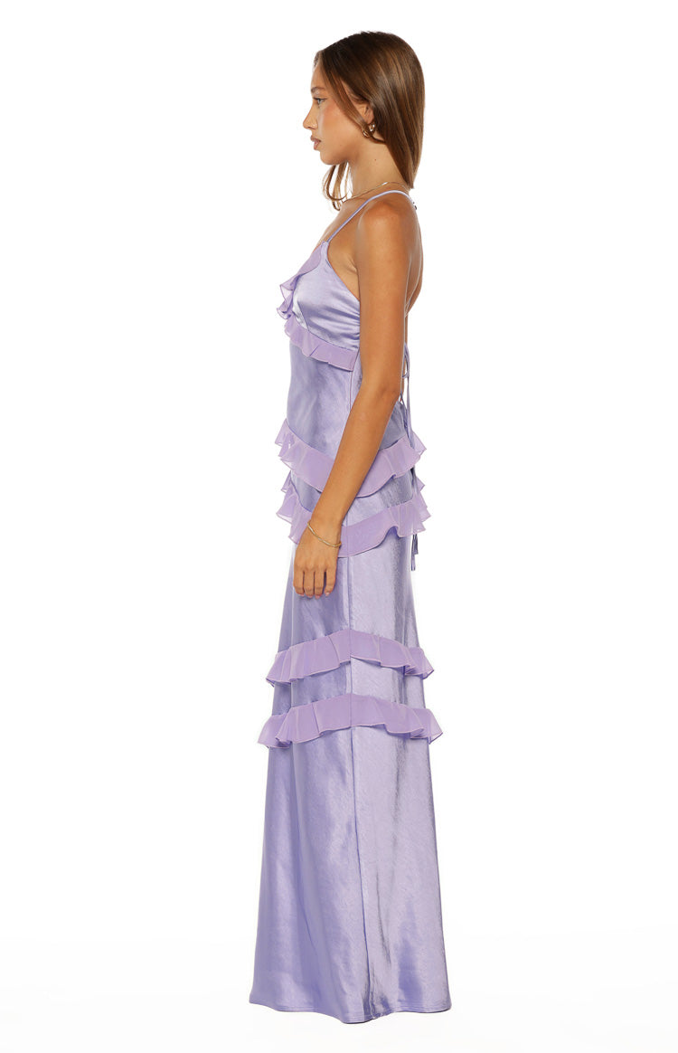 Inara Lilac Ruffle Maxi Dress Image