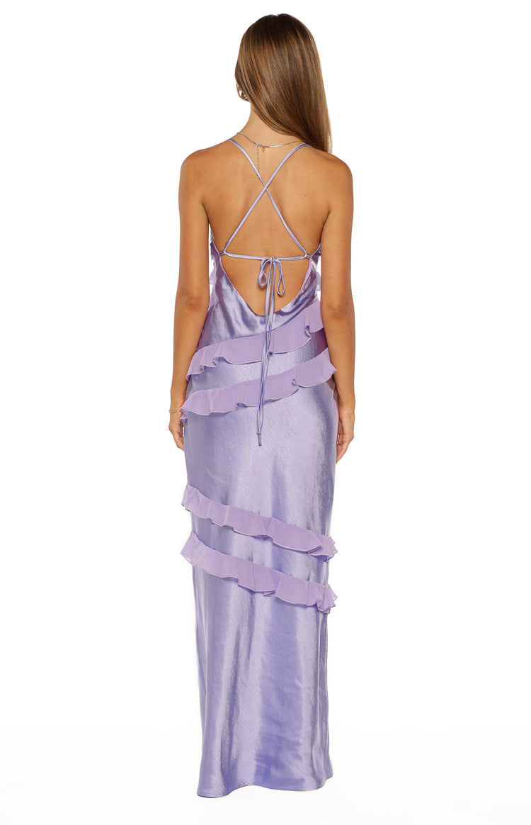 Inara Lilac Ruffle Maxi Dress Image