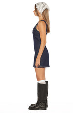 Ines Denim Buckle Detail Mini Dress Image