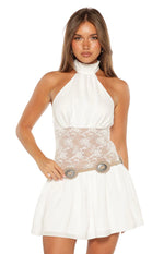 Infime White Lace Mini Dress Image