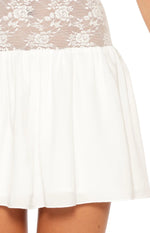 Infime White Lace Mini Dress Image