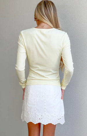 Isabelle Yellow Long Sleeve Top