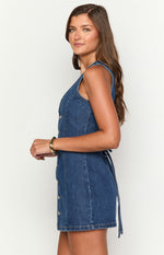 Isla Dark Wash Denim Mini Dress Image