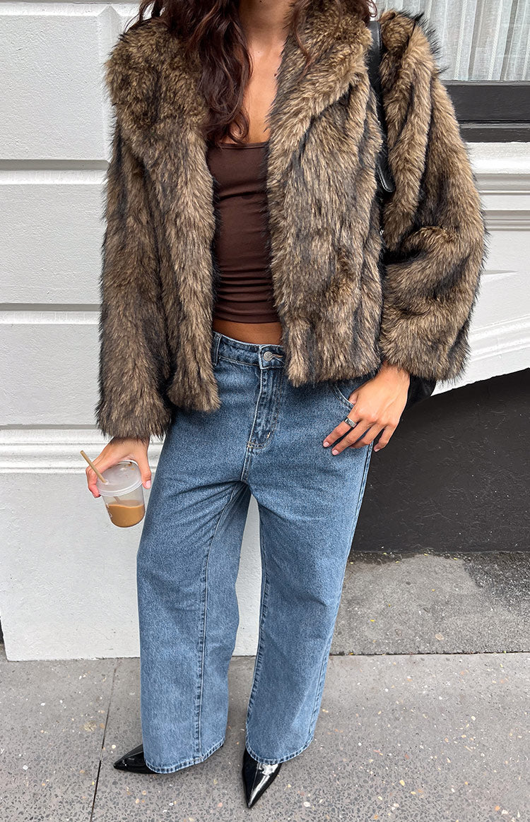 It Girl Chocolate Faux Fur Jacket - PRE ORDER Image