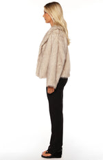 It Girl Sand Faux Fur Jacket Image