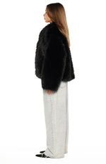 It Girl Black Faux Fur Jacket Image