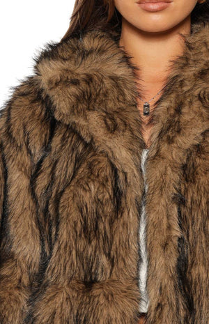 It Girl Chocolate Faux Fur Jacket - PRE ORDER