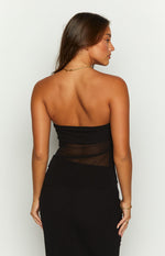 Jacqulin Black Strapless Top Image