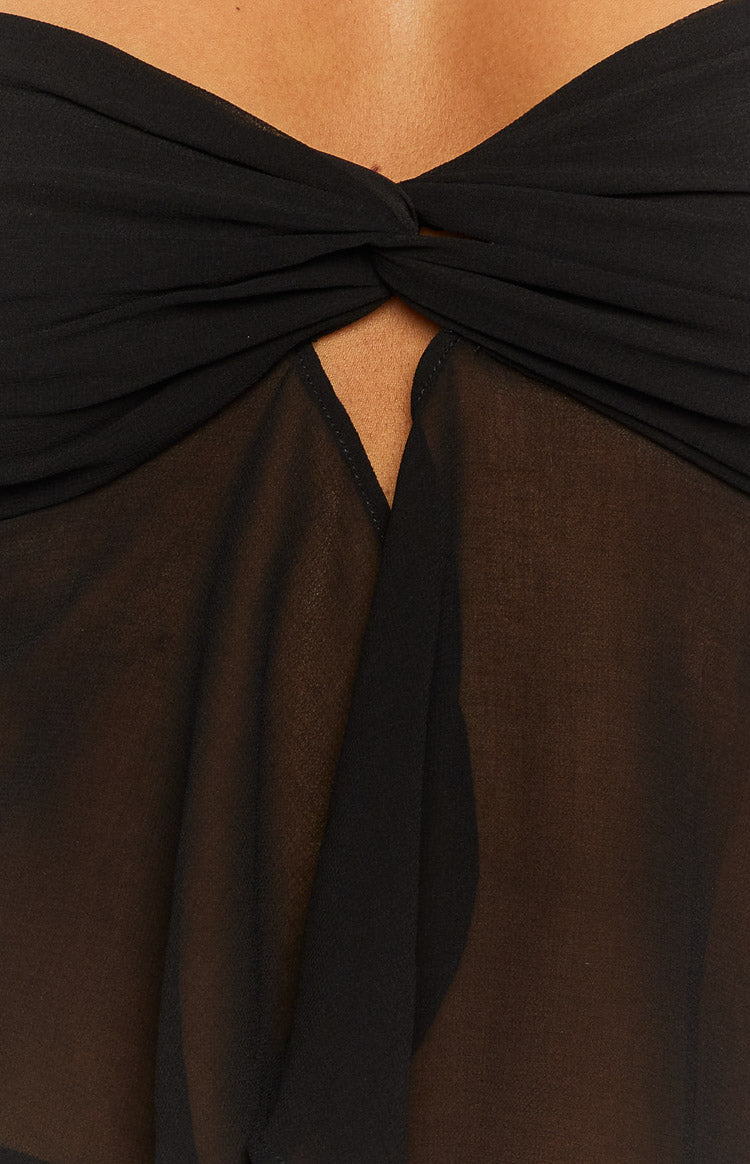 Jacqulin Black Strapless Top Image