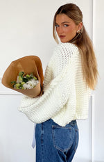 Jen White Knit Cardigan Image