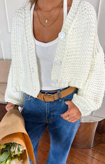 Jen White Knit Cardigan Image