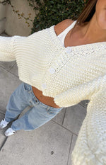 Jen White Knit Cardigan Image