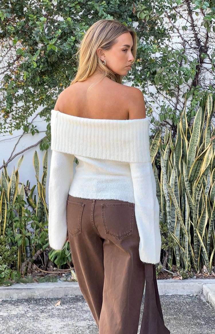 Joey Cream Off Shoulder Sweater Image