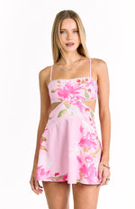 Josie Pink Floral Mini Dress Image