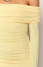Junie Yellow Long Sleeve Mini Dress Image