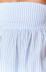 Klee Light Blue Strapless Tie Back Top Image