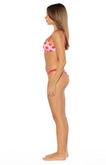 Kaia Pink and Red Polka Dot Underwire Bikini Top Image