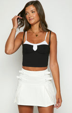Karlee White Buckle Mini Skirt Image
