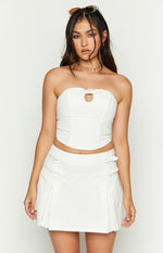 Karlee White Buckle Mini Skirt Image