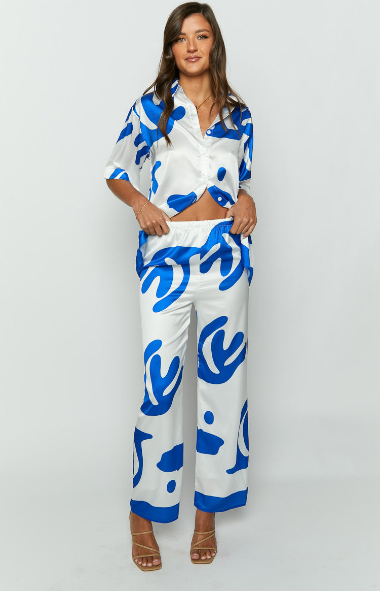 Karren Blue Print Pants Image