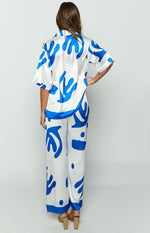 Karren Blue Print Pants Image