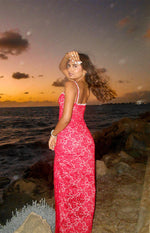 Kata Red Lace Maxi Dress Image