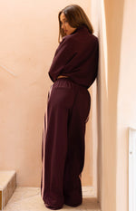 Kosie Burgundy and Pink Stripe Track Jacket Image