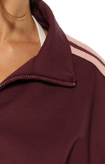 Kosie Burgundy and Pink Stripe Track Jacket Image