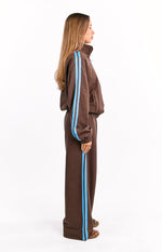 Kosie Chocolate And Blue Stripe Jacket Image