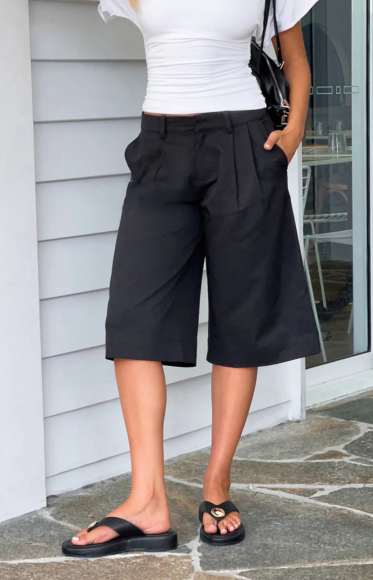 Laudine Black Tailored Culottes Image