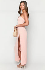 Lenora Pink Strapless Maxi Dress Image