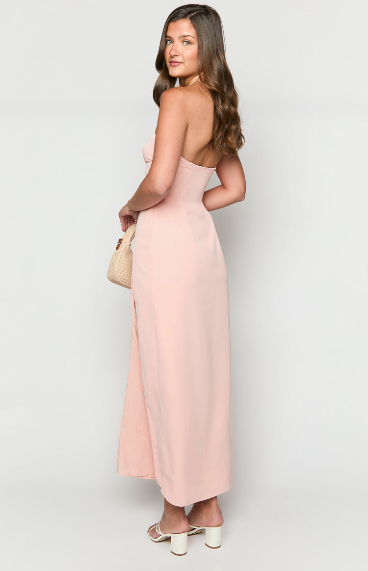 Lenora Pink Strapless Maxi Dress Image