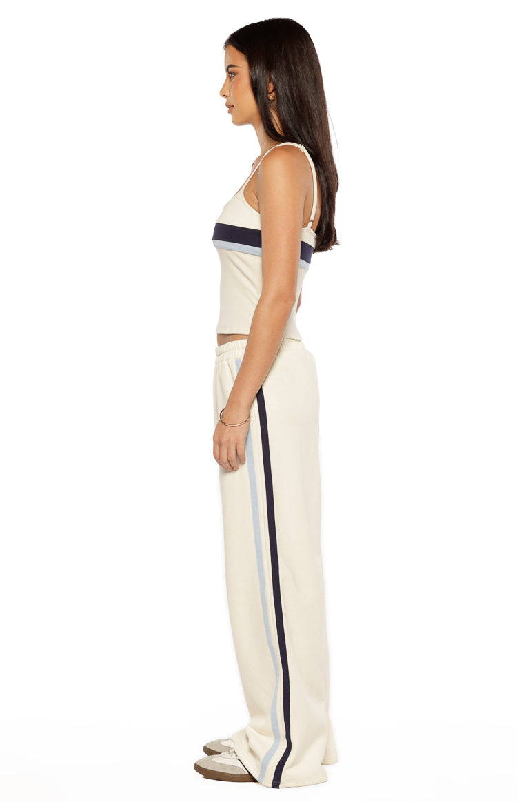 Leya White Contrast Stripe Singlet Image