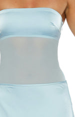 Lidia Blue Wrap Front Maxi Dress Image