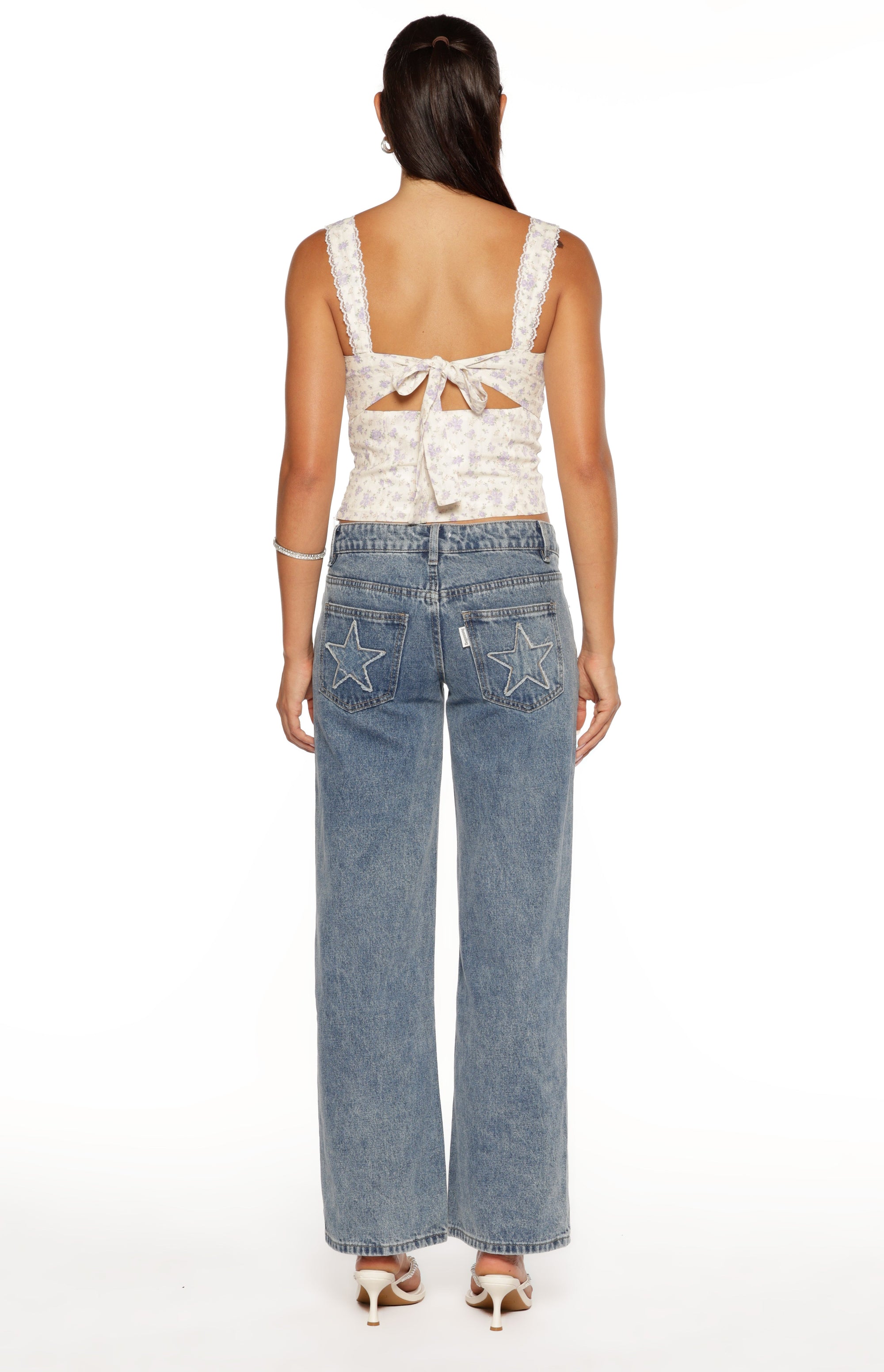 Louis Purple Floral Corset Top Image