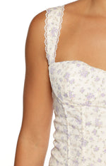 Louis Purple Floral Corset Top Image