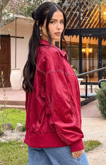 Lui Red Bomber Jacket Image