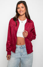 Lui Red Bomber Jacket Image
