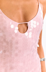 Lyanna Pink Sequin Maxi Dress Image