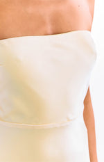 Maddix Yellow Strapless Formal Maxi Dress Image