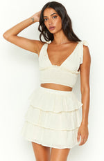 Madelyn Cream Mini Skirt Image