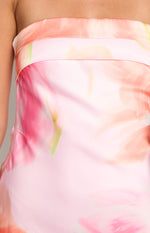 Maiah Pink Floral Print Maxi Dress Image