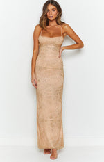 Manhattan Slip Formal Dress Gold Image