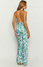 Marcella Blue Floral Formal Maxi Dress Image