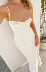 Mariana Cream Lace Bust Midi Dress Image
