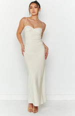 Mariana Cream Lace Bust Midi Dress Image