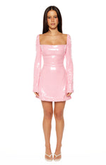 Marienne Light Pink Sequin Mini Dress Image